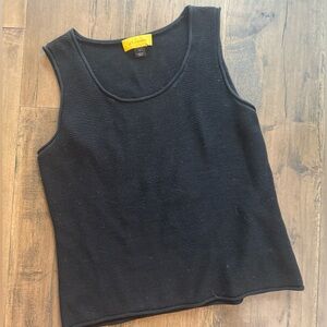St. John Black Knit Sleeveless Tank Top